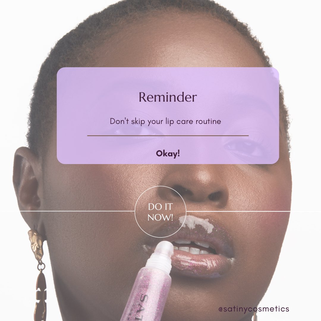SatinyCosmetics's tweet photo. Hey Sweetie!! We know you’ve not skipped your lip care routine! 😒🫢

DO IT NOW!🤗

SHOP SATINY! ❤️💋 https://t.co/DS8aY3h6LS