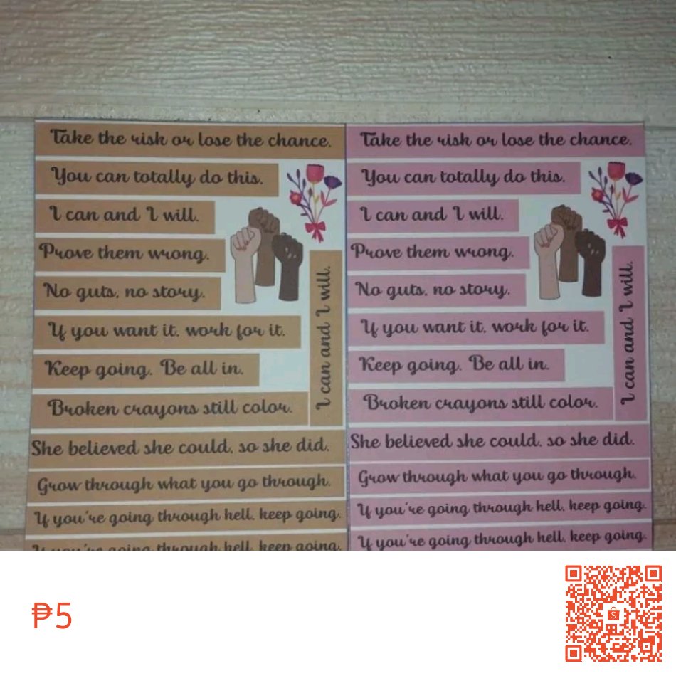I'm selling EMPOWERMENT QUOTES STICKERS (UNCUT) for ₱5. Get it on Shopee now! shope.ee/9UXJ4SxRf7?sha… #ShopeePH