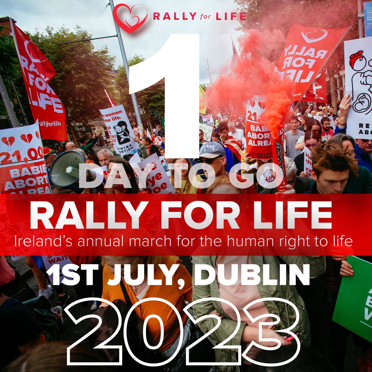 IT'S TOMORROW!! Will you be joining us for the Rally for Life? We will be gathering in Parnell Sq. at 1pm to be a witness to the right to life of the unborn.

See more here: buff.ly/3kxksfa

We look forward to seeing you there!!

#StopAbortingOurFuture #RallyforLife