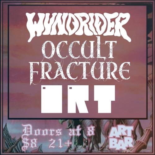 Occult Fracture (@occultfracture) on Twitter photo This just in! We’ll be back at the <a href="/ArtBarSC/">Art Bar</a> Saturday night with the awesome #wyndrider and #ort This just in! We’ll be back at the <a href="/ArtBarSC/">Art Bar</a> Saturday night with the awesome #wyndrider and #ort