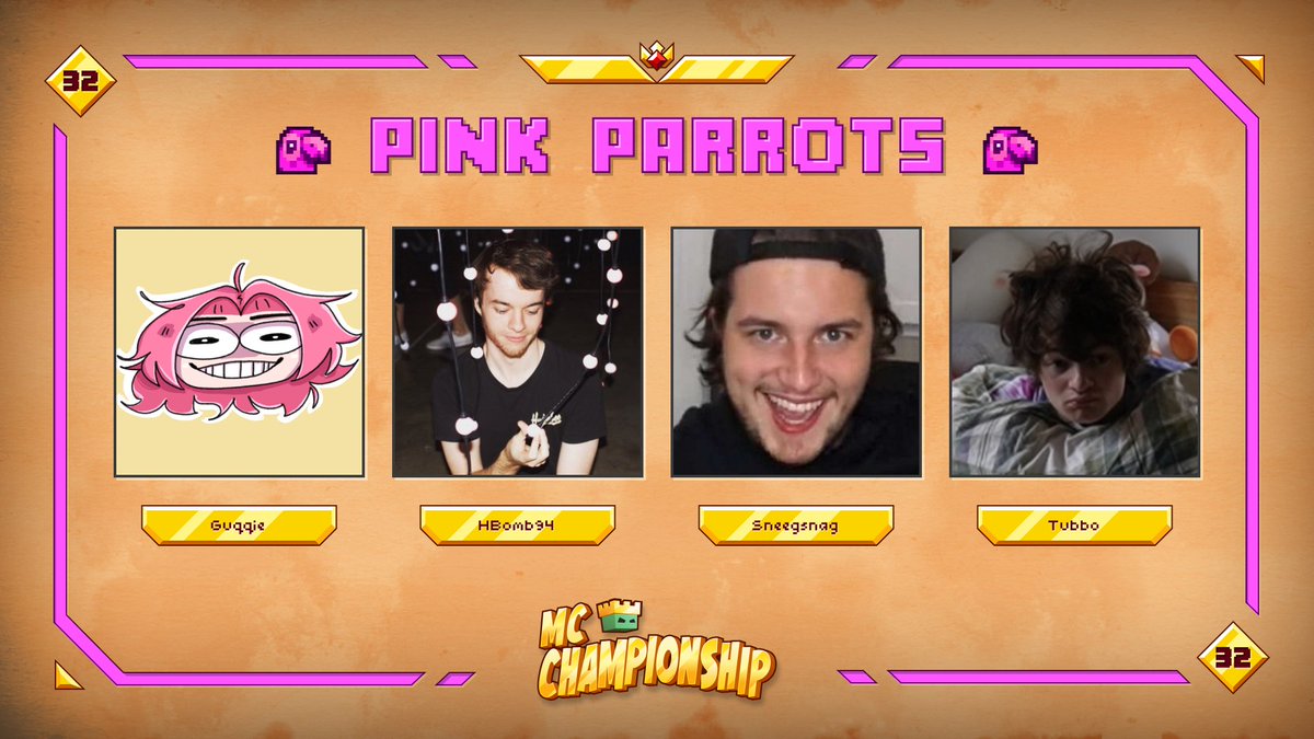 MC Championship on X: 👑 Announcing team Pink Parrots