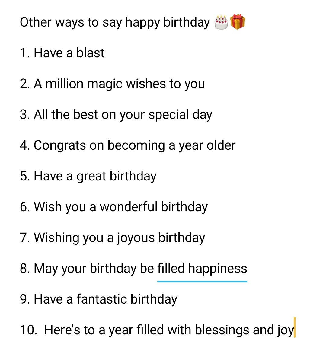 say happy birthday without saying it