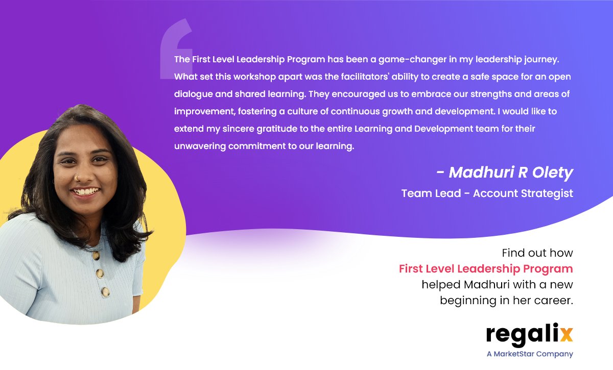 FLLP has been an extraordinary learning experience for Madhuri. The workshop helped her gain accurate insights into the challenges and opportunities faced by the leaders. She is grateful to be a part of an organization that values the growth and development of its employees #FLLP