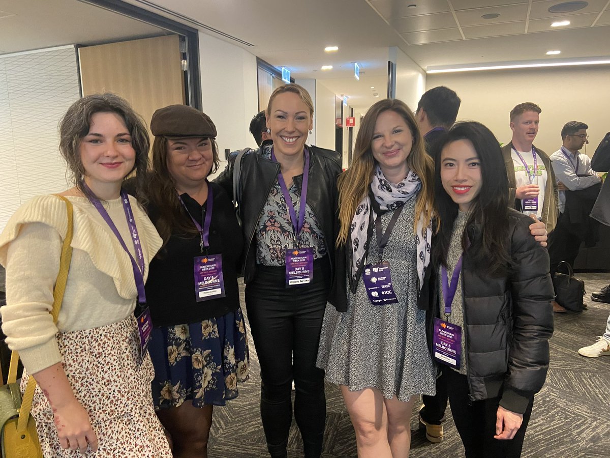 _anikul_'s tweet photo. Connected to so many beautiful women today at day 5 of the Blockchain Week Australia 💗 
So many takeaways from the days but in this post I want to celebrate beautiful women who are killing it! @madameloveart @shesblocksavvy @BlockchainAUS @Oshi_Gallery pls tag whoever I missed https://t.co/F0dX73GBy4