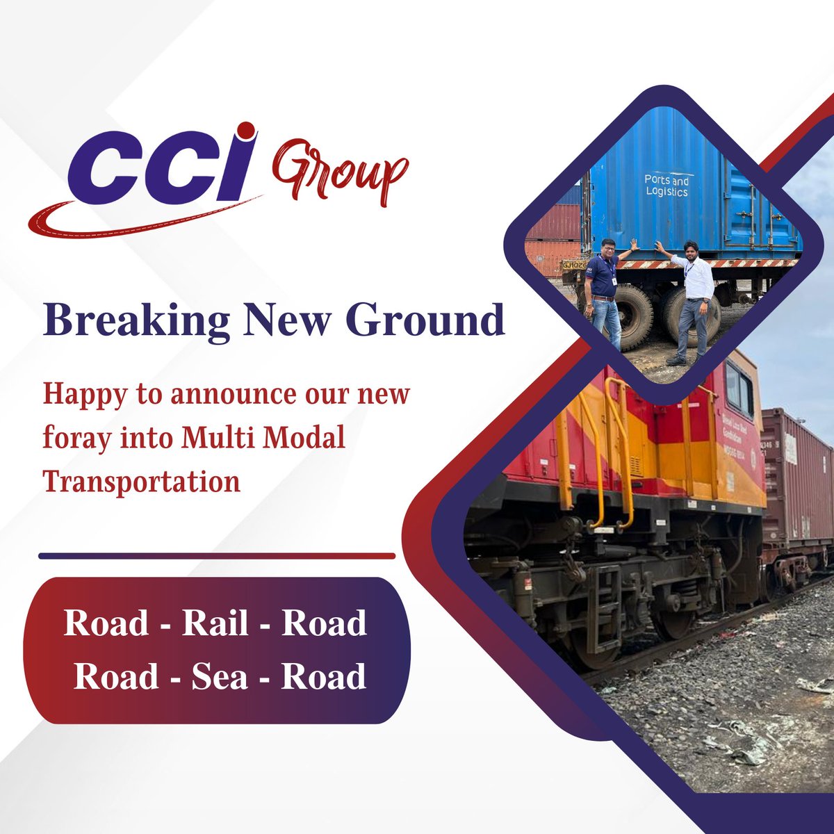 CCI Group Expands its Horizons ! We are thrilled to announce our foray into Multi Modal Transportation services
#multimodaltransportation #multimodal2023 #logisticsmanagement #transportationservices #transportdistribution #supplychainlogistics #supplychainlogistics #logistics
