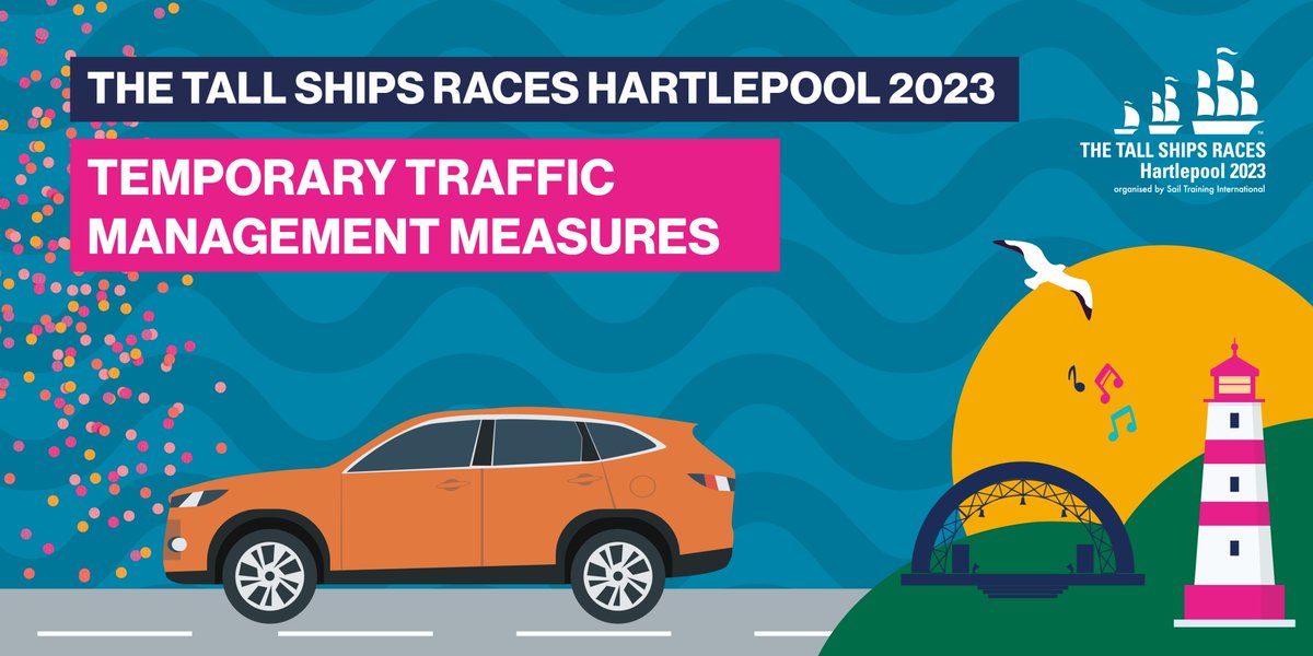 A reminder that temporary traffic management measures designed to keep vehicles moving, prevent congestion and maintain road safety will be implemented during The Tall Ships Races 2023. 
View a list of the measures and a map showing their exact location ➡️ bit.ly/44mCtOk