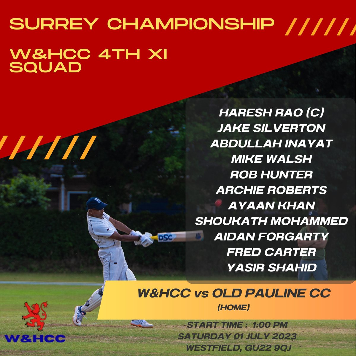 Squad for the weekend’s games. 
Go well 💪
.
.
.
#surreychampionship #leaguecricket #wokingandhorsellcricketclub