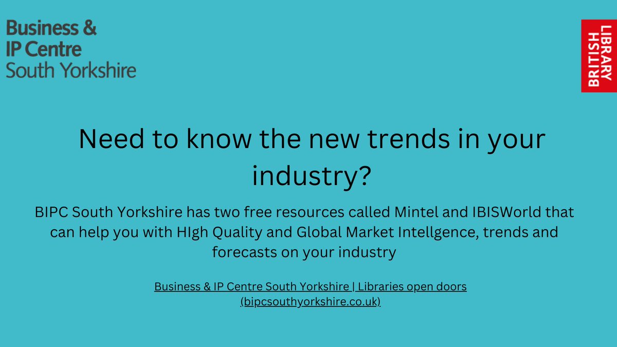 BIPCSouthYorkshire (@bipcsouthyorks) on Twitter photo Need to carry out #MarketResearch? @SheffLibraries <a href="/RothLibraries/">Rotherham Libraries</a> <a href="/DoncasterLib/">Doncaster Libraries</a> <a href="/BarnsleyLibs/">Barnsley Libraries</a> have2 magnificent free resources to help you. Just pop in and ask for Mintel and IbisWorld Need to carry out #MarketResearch? @SheffLibraries <a href="/RothLibraries/">Rotherham Libraries</a> <a href="/DoncasterLib/">Doncaster Libraries</a> <a href="/BarnsleyLibs/">Barnsley Libraries</a> have2 magnificent free resources to help you. Just pop in and ask for Mintel and IbisWorld