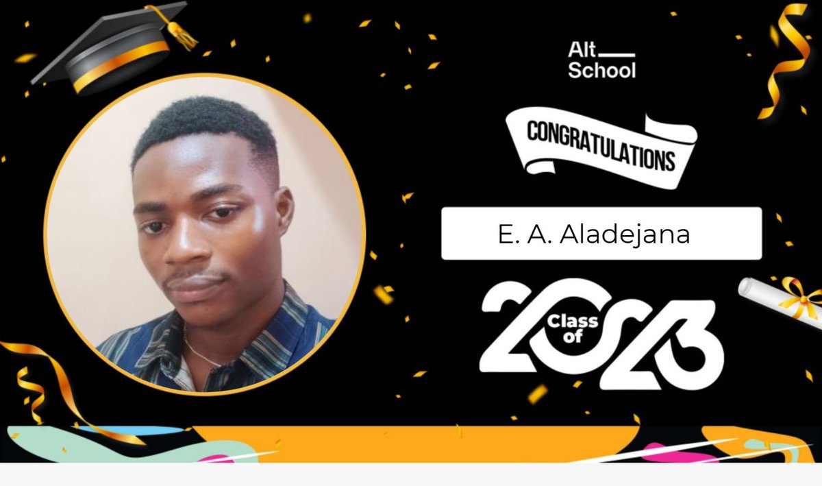 AladejanaEA's tweet photo. Experience, Challenge, Excitement, Community, Value - AltSchool was Everything!
Grateful to @AltSchoolAfrica for an incredible year, you'll always be a part of my story.
Happy Graduation to me, a DevOps Engineer!
#AltSchoolAfrica #AltGrad23 https://t.co/FKteatzVbg