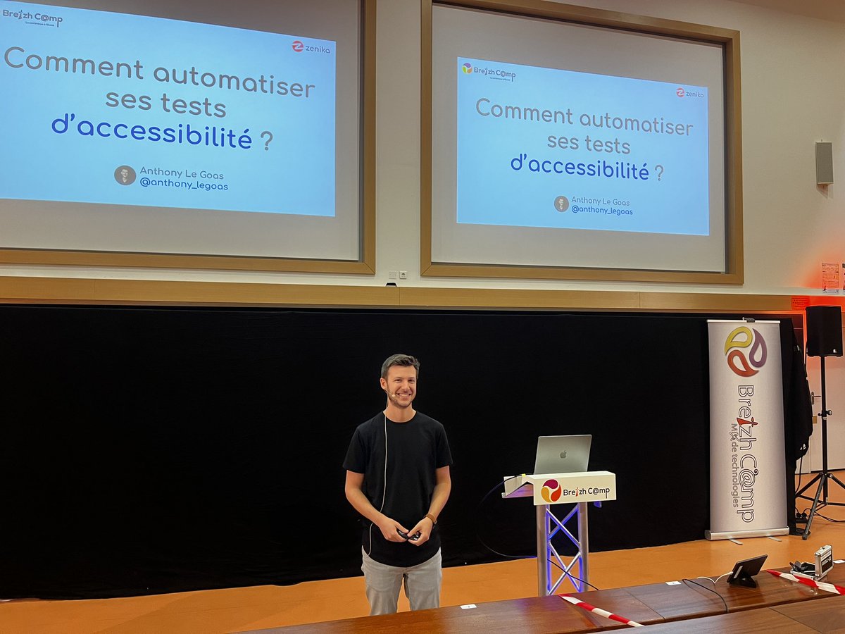 Automatiser ses tests d’accessibilité c’est possible ! <a href="/anthony_legoas/">Anthony Le Goas</a> nous explique cela dans quelques instants au <a href="/breizhcamp/">BreizhCamp</a> 😄