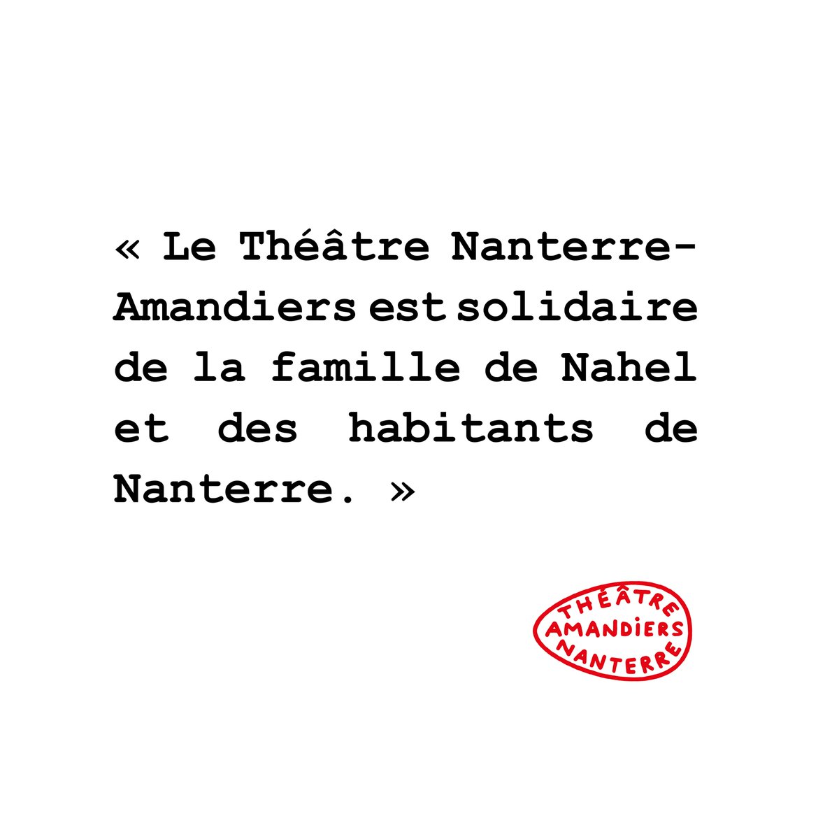 Théâtre Nanterre-Amandiers (@lesamandiers) on Twitter photo 