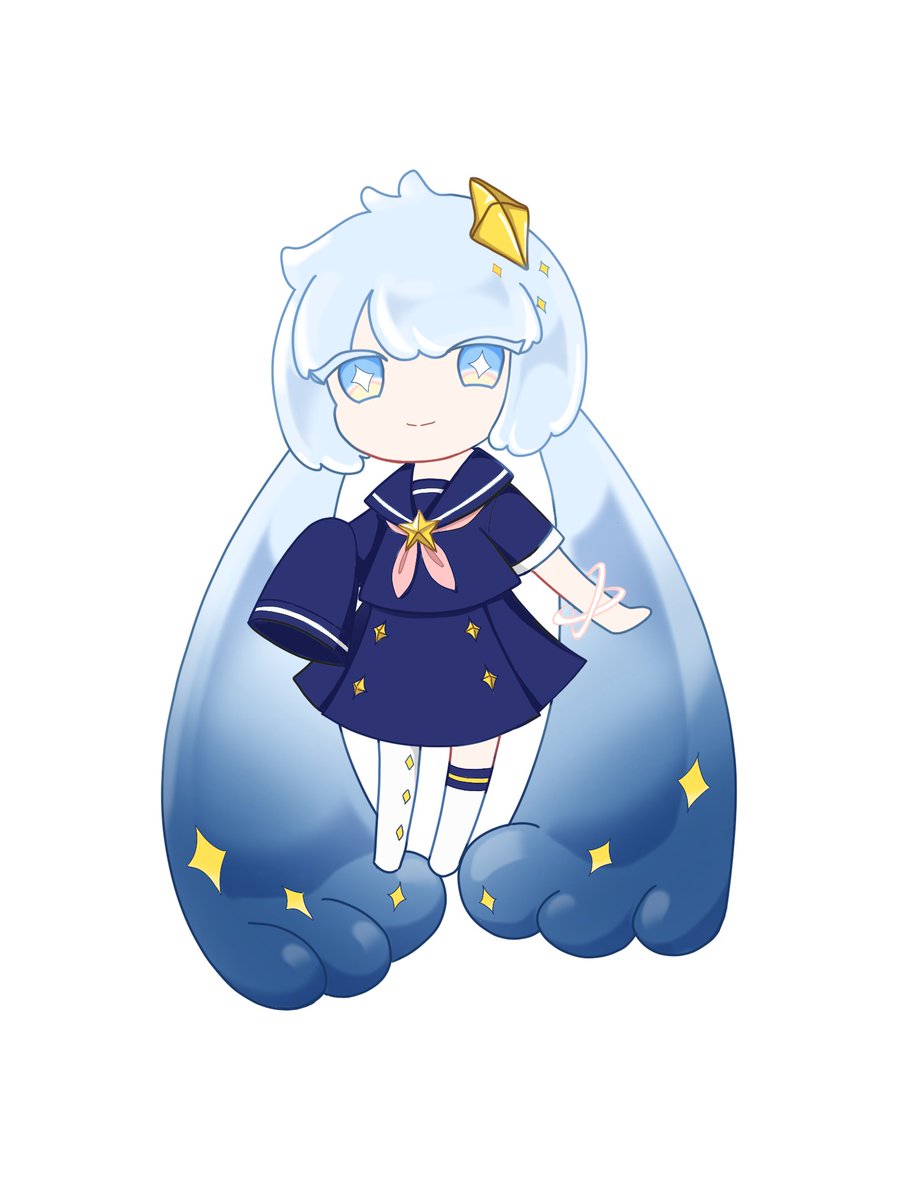 Wanzi0713's tweet photo. 以星空為概念的孩子！

#procreateart #digitalart https://t.co/jawU7Rq1PO