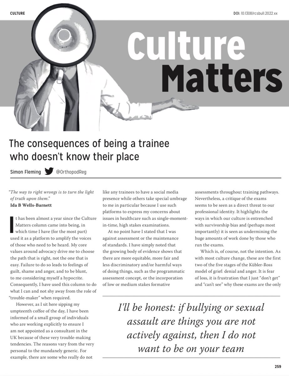 OrthopodReg's tweet image. It’s 40 years of the @RCSnews Bulletin
So I thought I’d write something
“Do the best you can until you know better. Then, when you know better, do better.” @DrMayaAngelou
“Speak up, speak out, get in the way. Get in good trouble, necessary trouble”
Rep John Lewis
#medtwitter