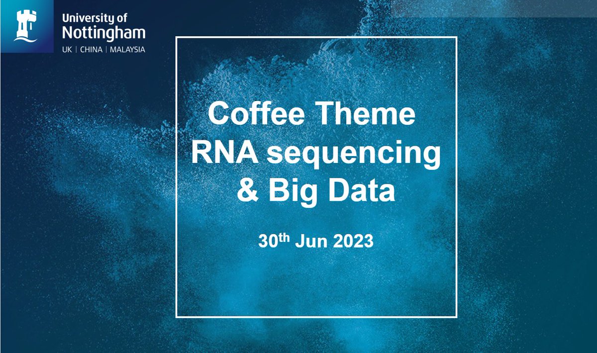 We are relaunching #CoffeeTheme with one of our most popular topics #RNAseq & #BigData!! We hope you all enjoy sharing everything you know & #learningfromothers
@CarlosSainz_Res @PatkeRodhan
@UoN_BDI
@UoN_ECR_Soc
@MedicineUoN
@UoNLifeSci
#WeareBDI #WeAreUoN