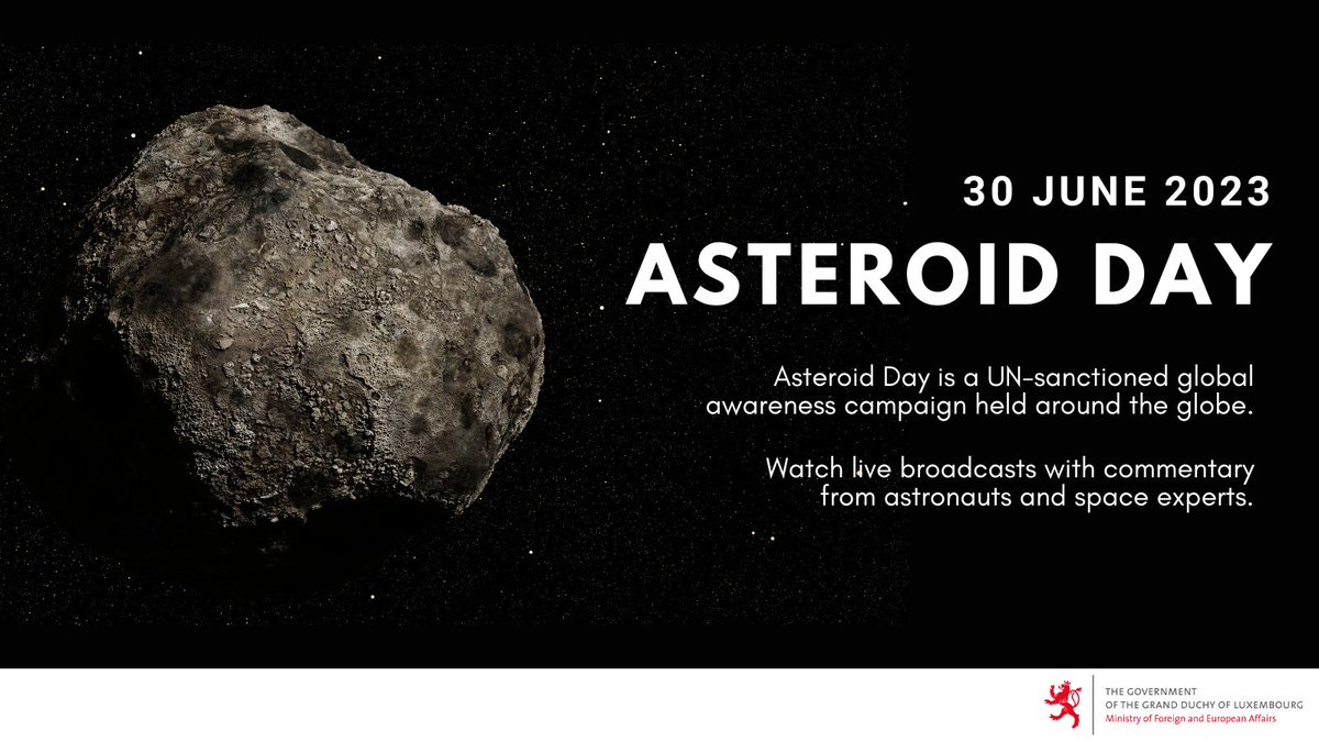 🌌 It's International #AsteroidDay!
Discover #Luxembourg's leadership in asteroid exploration and mining with the Luxembourg Space Agency #LSA. Together, we're shaping a prosperous future, unlocking economic potential, and driving scientific advancement.🚀✨
#SpaceResources #LSA