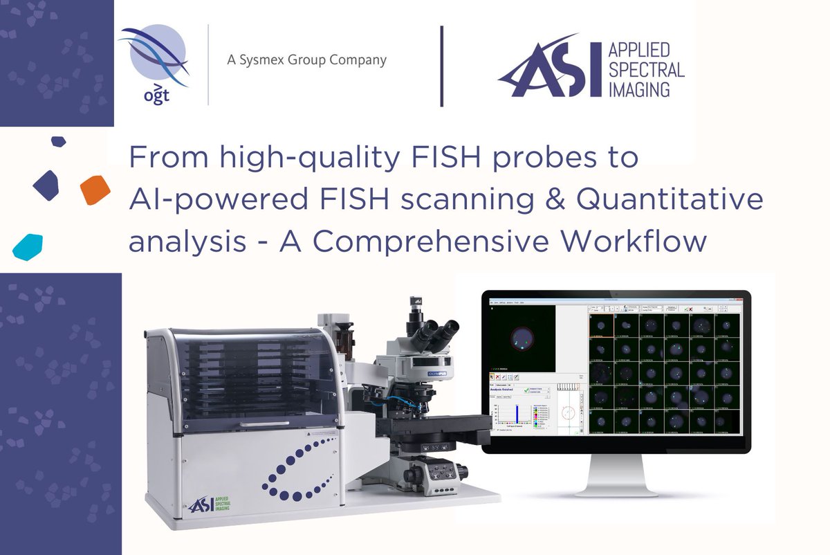 ASImaging's tweet image. Excited to partner with #OGT, a global leader in diagnostic genomics. Together, we deliver comprehensive #Cytogenetics #labsolutions worldwide, enhancing diagnostic accuracy and advancing genetic clinical care!
#GlobalPartnership #Genomics #Diagnostics