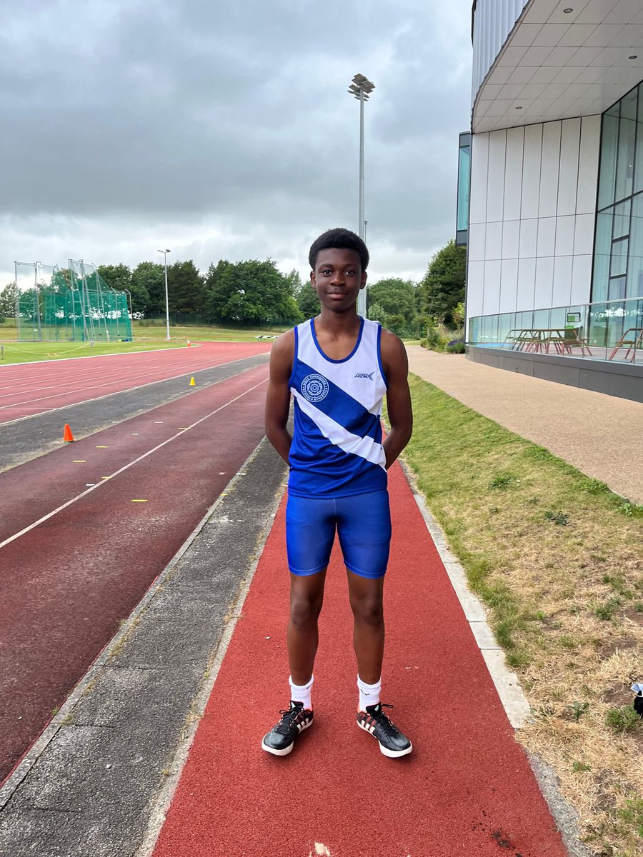 A massive good luck to Osahon who will be representing West Yorkshire at the @SchoolAthletics in Birmingham today #proud