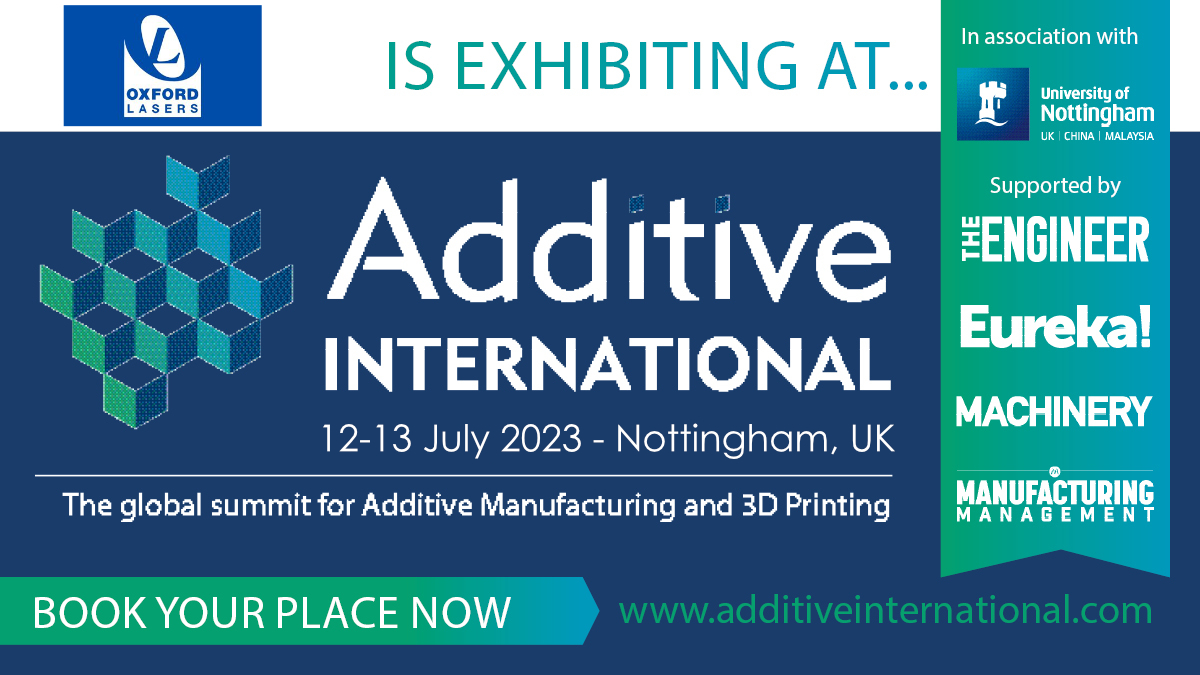 Welcoming <a href="/oxfordlasers/">Oxford Lasers</a> as an exhibitor at #AdditvieInt2023 👏
Oxford Lasers Imaging Division offer laser systems, contract services, system rental, R&amp;D and technical support for: High speed imaging, using high speed cameras, lasers &amp; software to offer complete imaging solutions.