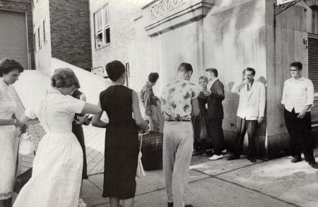 June 30, #Elvis1956 
Elvis performed at the Mosque Theater, Richmond, Virginia at 5.00 and 8.00 p.m -
Elvis on the backstage ramp at the Mosque.
#ElvisHistory 
#Elvis2023 
#ElvisPresley