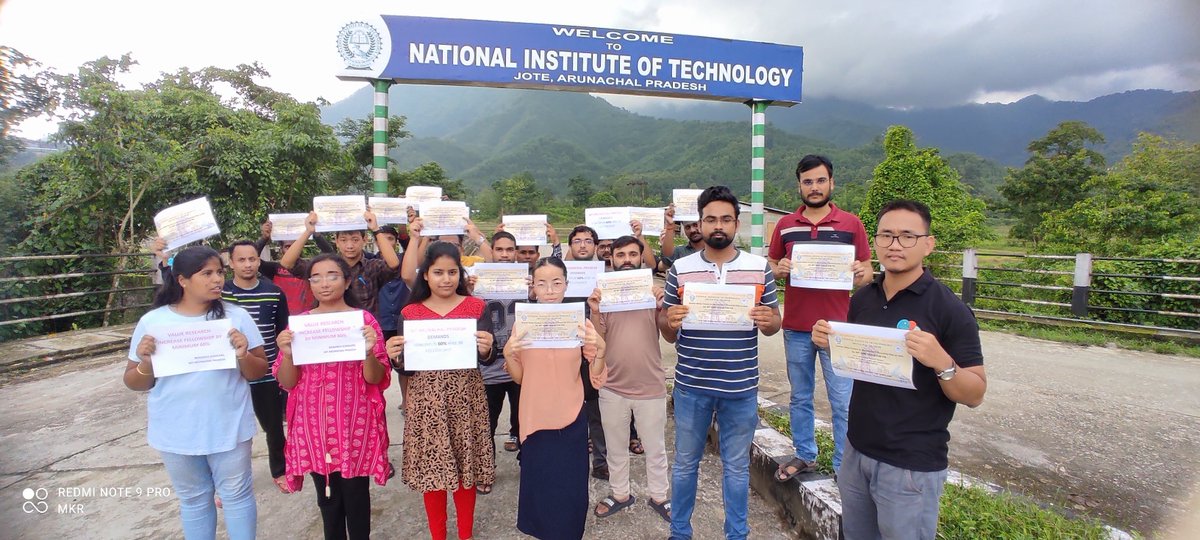 Ganu Likha (@ganlikh1) on Twitter photo <a href="/AIRSAIndia/">All India Research Scholars Association</a> <a href="/IndiaDST/">DSTIndia</a> <a href="/dpradhanbjp/">Dharmendra Pradhan</a> <a href="/IndiaToday/">IndiaToday</a> <a href="/FinMinIndia/">Ministry of Finance</a> <a href="/EduMinOfIndia/">Ministry of Education</a> <a href="/PMOIndia/">PMO India</a> <a href="/ShashiTharoor/">Shashi Tharoor</a> <a href="/the_hindu/">The Hindu</a> <a href="/ugc_india/">UGC INDIA</a> <a href="/DanitaYadav/">Danita⁷</a> <a href="/TheLallantop/">The Lallantop</a> Showing Solidarity Support✊ Scholars from NIT Arunachal Pradesh to ALL INDIA Research SCHOLAR ASSOCIATION (AIRSA)
Nationwide protest to Reconsider the hike in fellowship to 60%.
Appeal to DST INDIA, HIKE Fellowship to 60%. <a href="/AIRSAIndia/">All India Research Scholars Association</a> <a href="/IndiaDST/">DSTIndia</a> <a href="/dpradhanbjp/">Dharmendra Pradhan</a> <a href="/IndiaToday/">IndiaToday</a> <a href="/FinMinIndia/">Ministry of Finance</a> <a href="/EduMinOfIndia/">Ministry of Education</a> <a href="/PMOIndia/">PMO India</a> <a href="/ShashiTharoor/">Shashi Tharoor</a> <a href="/the_hindu/">The Hindu</a> <a href="/ugc_india/">UGC INDIA</a> <a href="/DanitaYadav/">Danita⁷</a> <a href="/TheLallantop/">The Lallantop</a> Showing Solidarity Support✊ Scholars from NIT Arunachal Pradesh to ALL INDIA Research SCHOLAR ASSOCIATION (AIRSA)
Nationwide protest to Reconsider the hike in fellowship to 60%.
Appeal to DST INDIA, HIKE Fellowship to 60%.