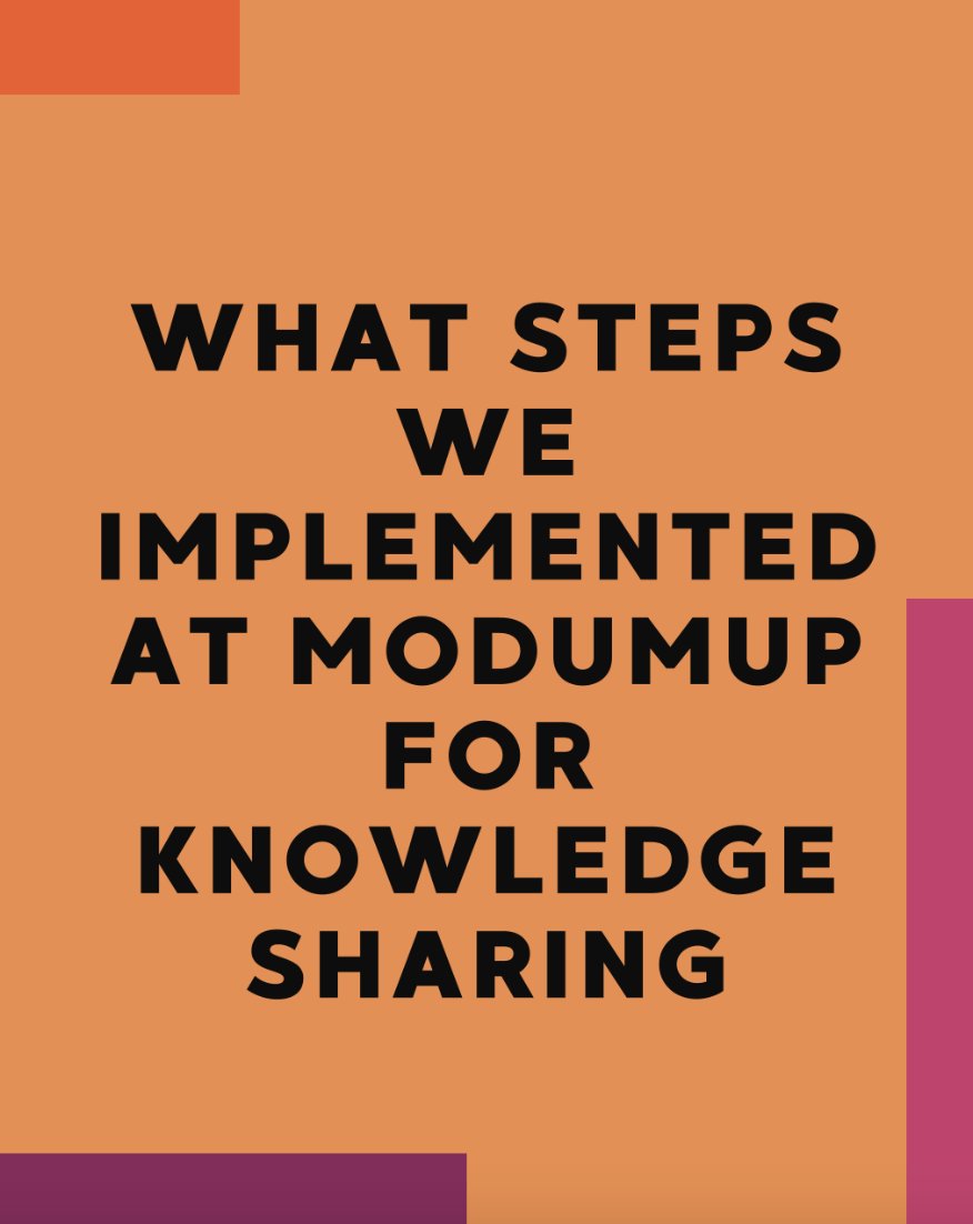 How we build a culture of experience sharing within the ModumUp team:

linkedin.com/feed/update/ur…
