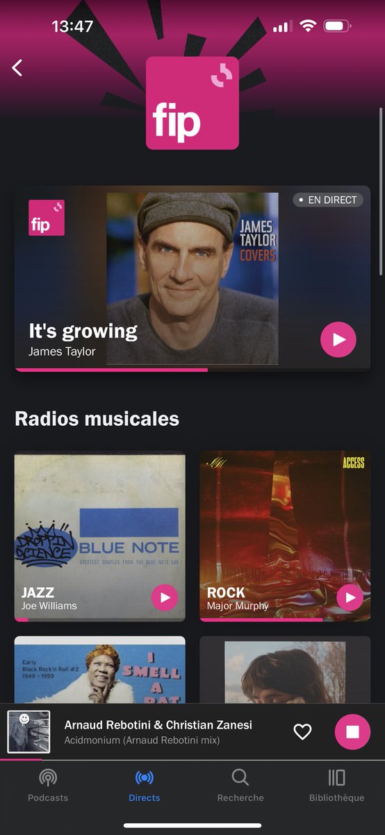 Info déménagement : l’appli @fipradio prend ses quartiers dans l’appli @radiofrance. Précipitez-vous y pour y retrouver cette source inépuisable de découverte et de joie musicales, Fip, ses webradios, ses podcasts. It’s growing !