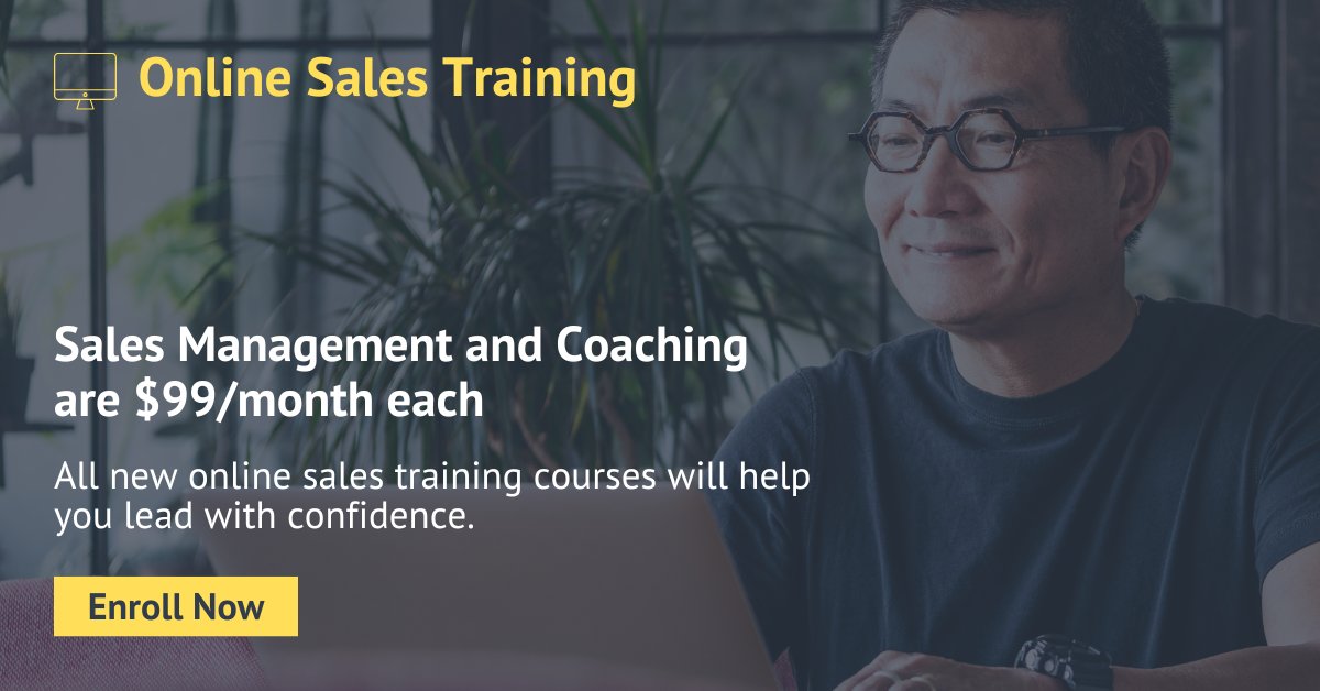 AlyJamison's tweet photo. Drive results on your team with brand-new online courses from @RAINSelling on #SalesCoaching and #SalesManagement. Try either program for just $99/month.
 
Sales Management: https://t.co/zueHZ4EmWG
Sales Coaching: https://t.co/tje6jsOqNu
 
#SalesCoach #SalesManager #Sales https://t.co/wGgFhqoEPE