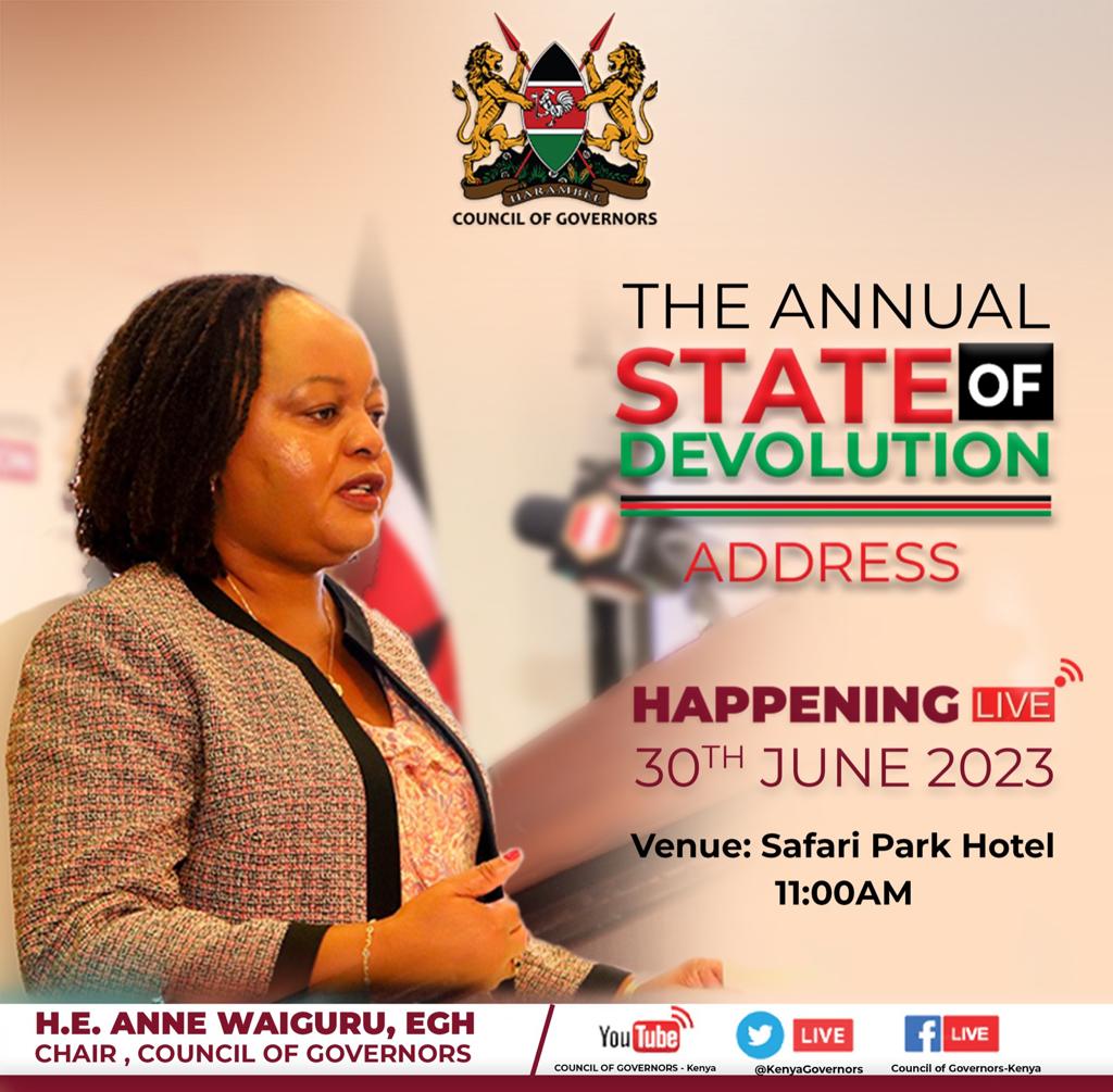 franciscakamaum's tweet photo. The COG and also the governor of kirinyaga has held the annual state of devolution in Nairobi.
#StateOfDevolutionAddress https://t.co/qPhwSotG1b