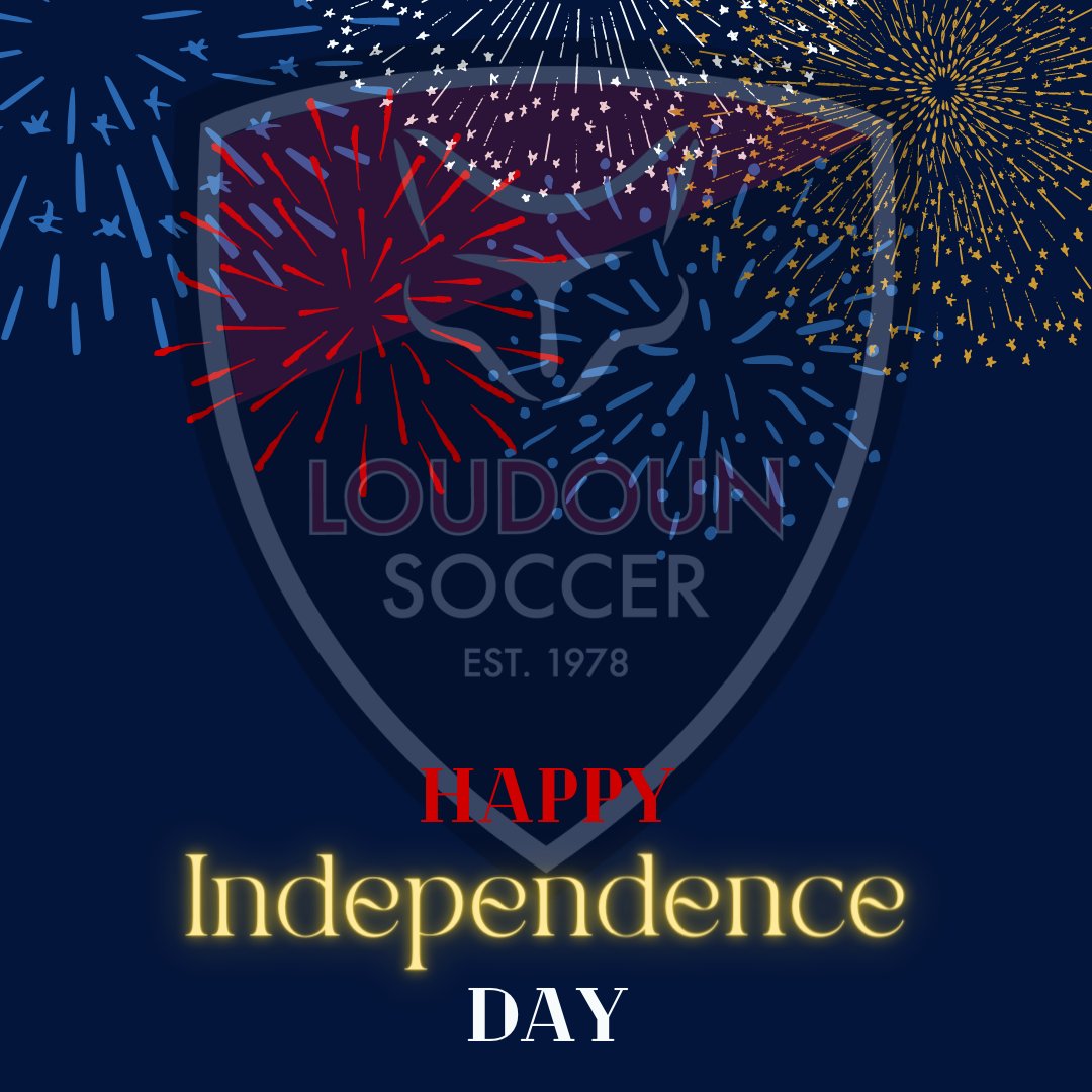 Wishing everyone a fun and relaxing Independence Day weekend!

In observance of the holiday, the Loudoun Soccer office will close today, Friday, June 30 at 12 noon and reopen on Wednesday, July 5 at 9 a.m.
