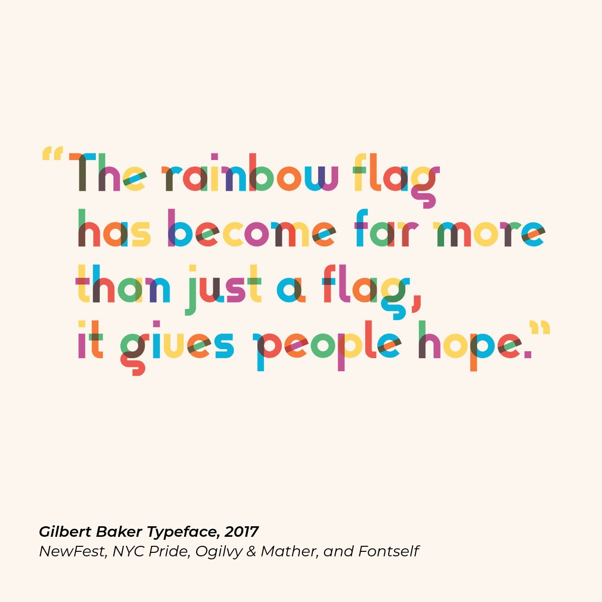26FIVE's tweet photo. From Stonewall to the global celebration of Pride Month, creativity sets the stage for incorporating LGBTQ+ perspectives and visibility. We celebrate Pride Month with our own timeline of defining designs that represent the passion, struggles, and joy that are Pride. https://t.co/B98EhhctTD