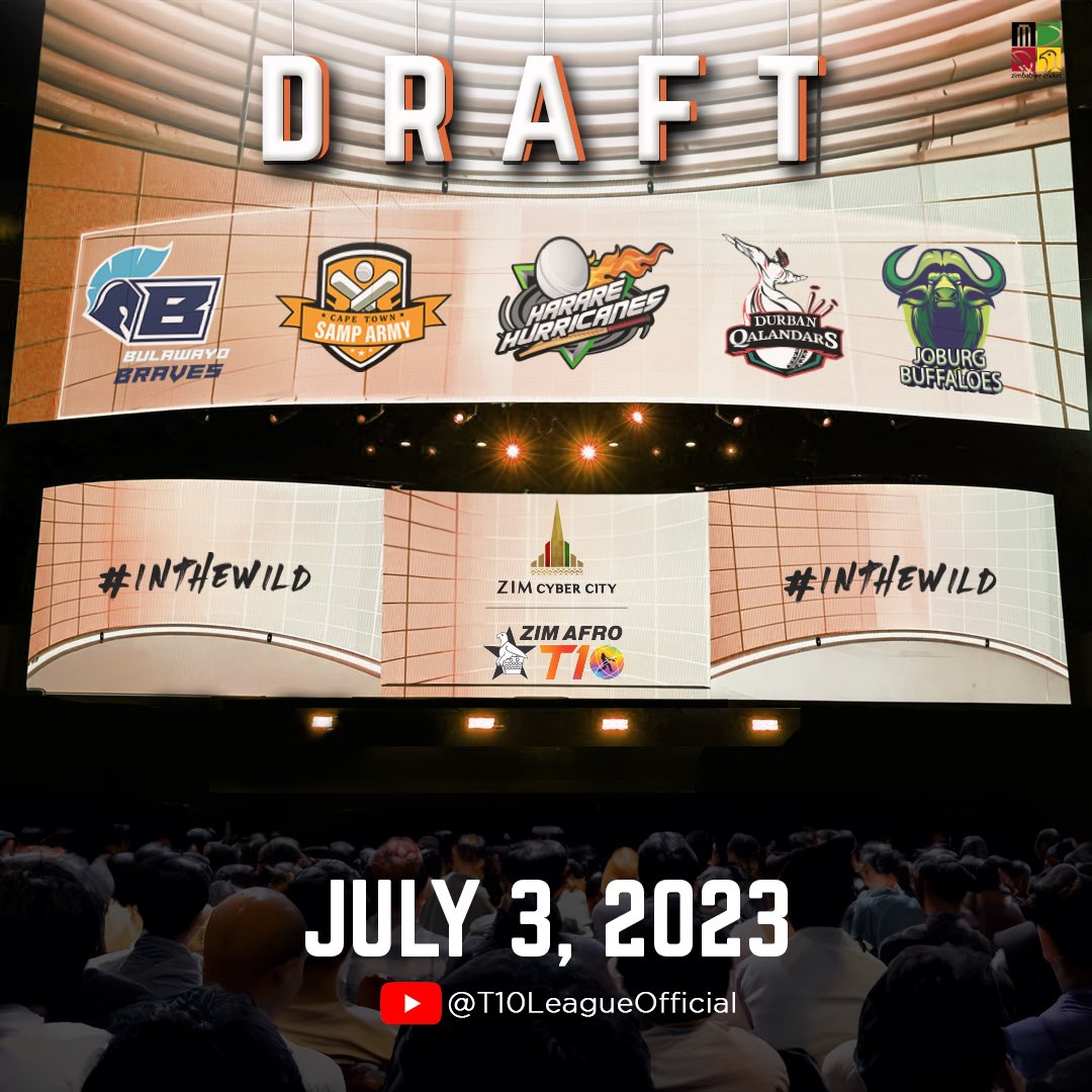 CAN. NOT. WAIT. 

The inaugural #ZimAfroT10 𝐏𝐥𝐚𝐲𝐞𝐫 𝐃𝐫𝐚𝐟𝐭 is here, and you can catch all the action LIVE on our YouTube channel! 💰

#T10League #CricketsFastestFormat