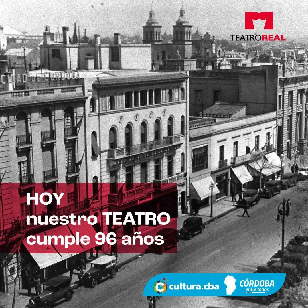#Real2023 
🎂🎂🎂🎂🎂
Este viernes 30 de junio de 2023 se celebra el 96 aniversario del Teatro Real y quiere compartirlo junto a todas las personas que le dan vida a este ámbito, especialmente,  al  público y toda la comunidad artìstica!!! 
🎂🎂🎂🎂🎂

<a href="/AgCbaCultura/">Cultura CBA</a>