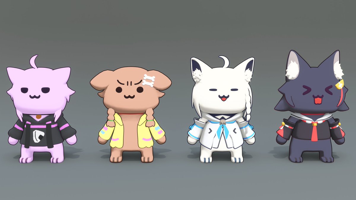 Furball Gamers 1.0 is now available for download ! 
!Hotfix applied!

Link: skfb.ly/oIPRL
I would like to release them for Hololive community to create funny stuff !  

Furball Korone style original design created by  
砂漠 @ 3goutotugekihou

#絵フブキ
#絵かゆ…