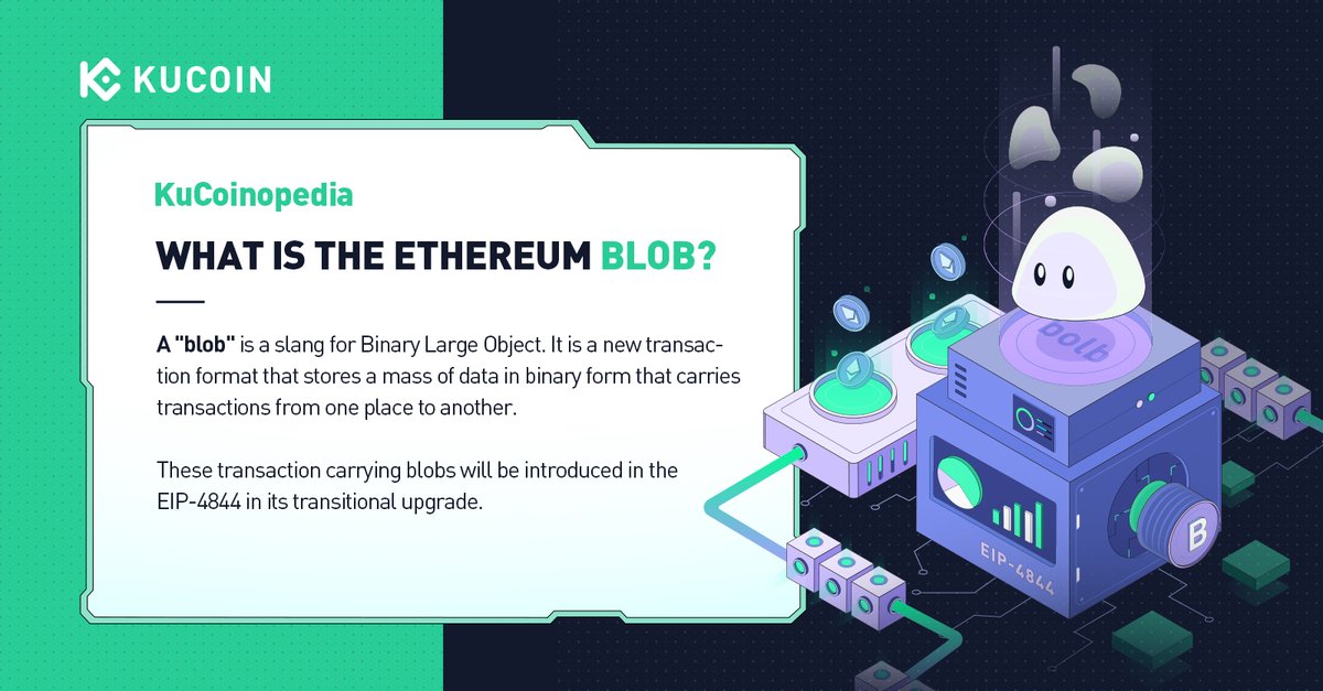 🎁💥 Our 3rd $ETH Dencun Upgrade #KuCoinopedia Giveaway is here! Test your knowledge and get rewarded!

What does "blob" stand for❓

To participate:
1️⃣ Follow <a href="/kucoincom/">KuCoin</a>
2️⃣ Like &amp; RT this post
3️⃣ Comment the answer &amp; tag 2 friends

20 winners will be randomly drawn to share 100