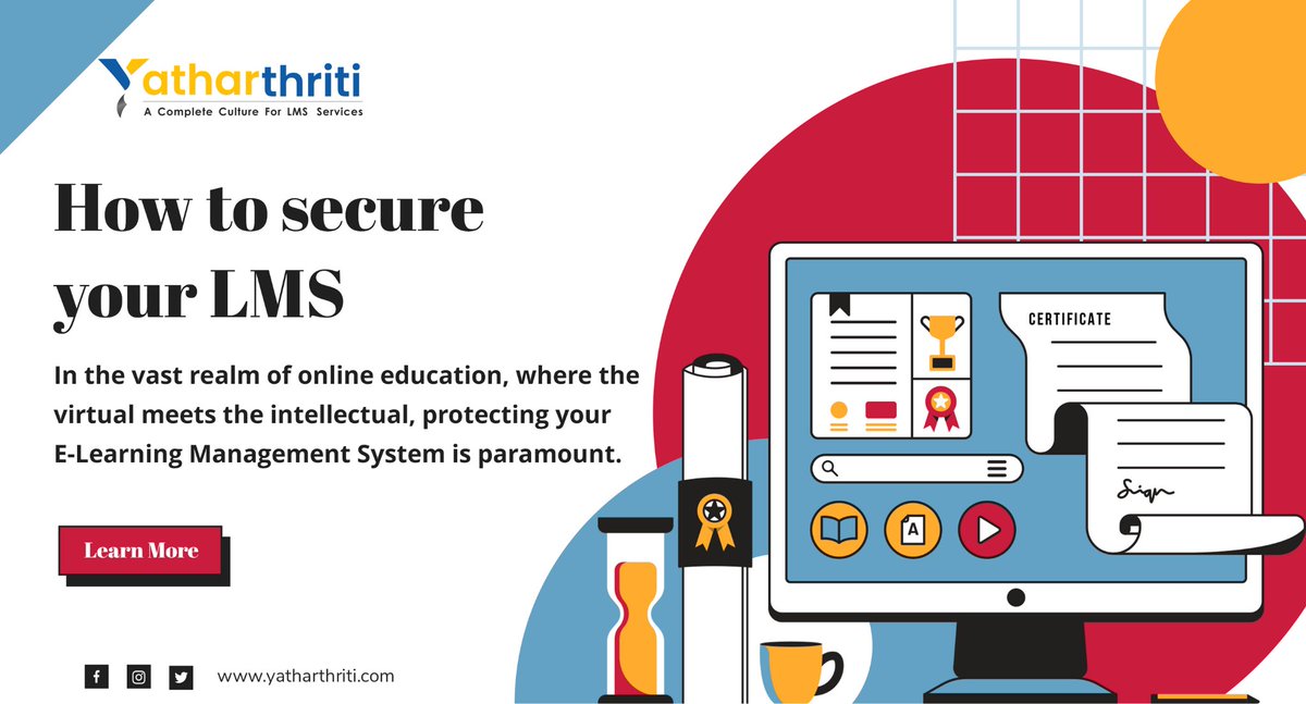 YatharthritiLtd's tweet image. ➡ How to secure your LMS
👉 Read the full article here: lnkd.in/dtsDmxu6
#lmssecure #learningmanagementsystem #moodledevelopment #CustomeLearningDevelopment #lmsdevelopmentcompany #elearningsolutions