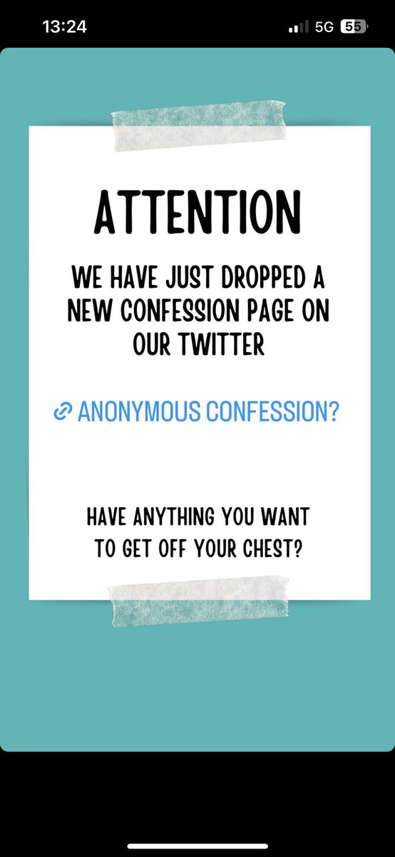 We launched a new confession page, who’s going to be the first one to get something off their chest?