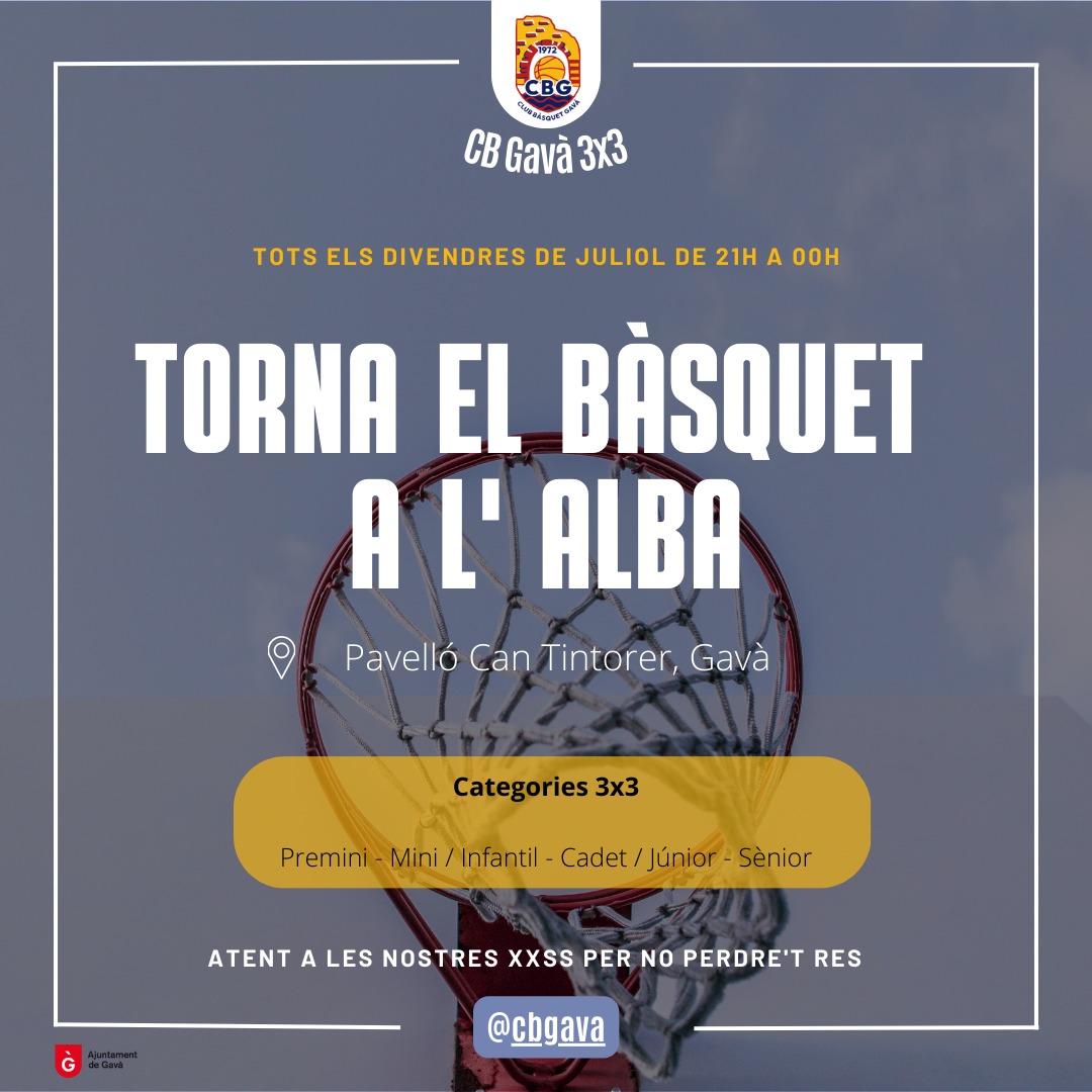 📣🏀Torna el bàsquet a l'alba tots els divendres de juliol. 
👀Estigues atent a les nostres xarxes per estar informat de quan i com et podràs inscriure!

#cbg #unclubdiferent #basquetalalba2023