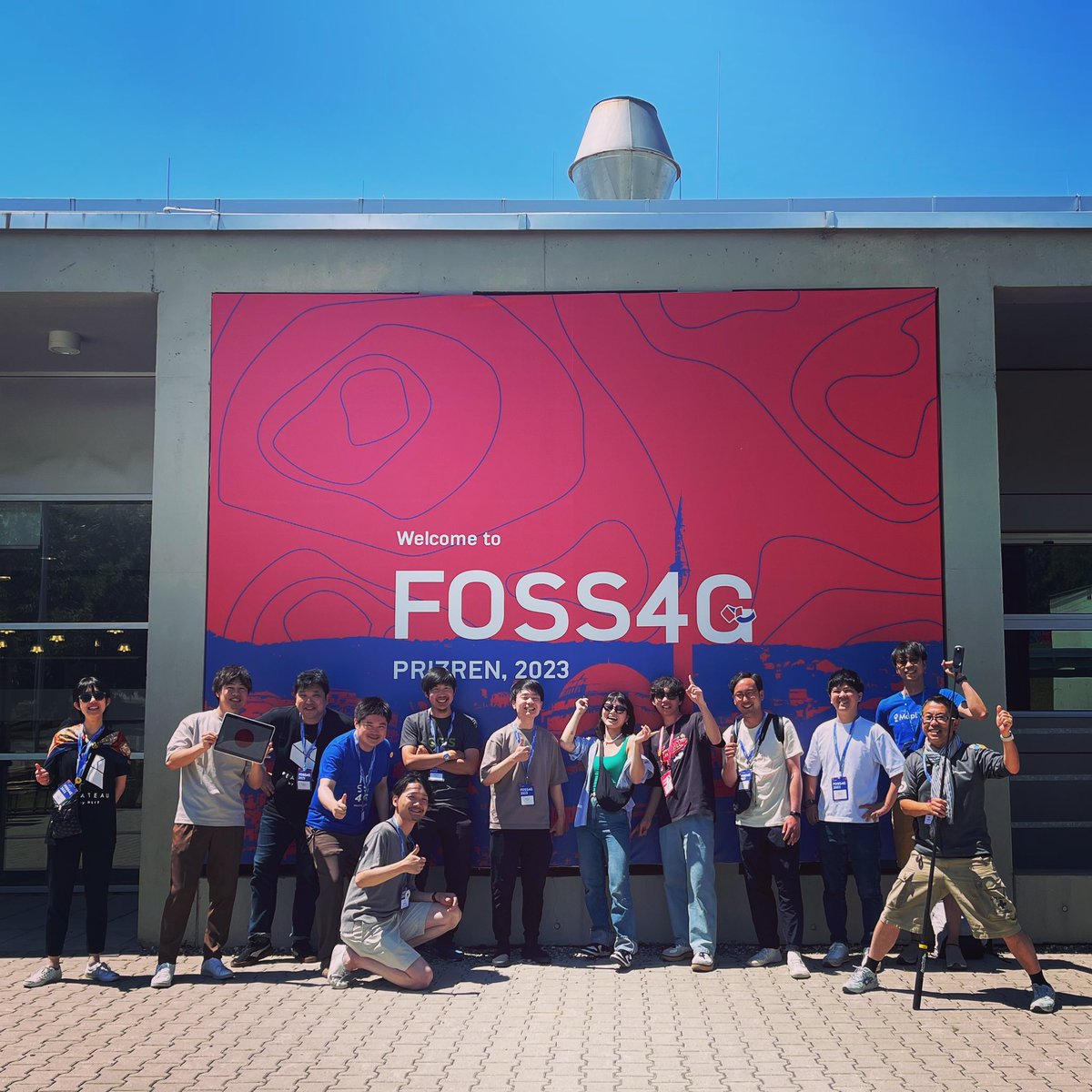 Group photo of Japanese members. But this is not all. I have to make a graduation photo!

#FOSS4G2023 #Kosovo #Japan #FOSS4G #FuruhashiLab #古橋研究室