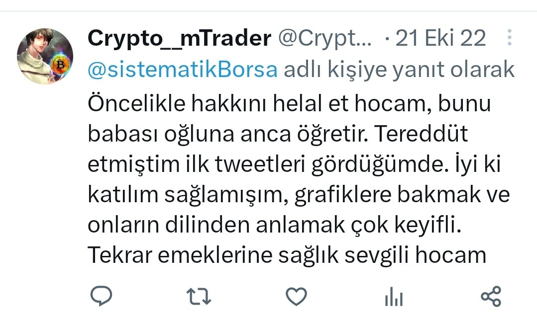 sistematikBorsa's tweet photo. #mSistem bilen #mTrader grafiğe bakıp VARIM yada YOKUM diyebilecek hızlı karar alma yetisine sahiptir

Ters durumda hızlıca STOP kararı alır. Kar #cepte kalır. Klasik Teknik Analiz ile şekli çizip bir formasyona benzetene kadar Her şey olup biter

4 öğrenci yorumu daha aşağıda👇 https://t.co/6lJPImTNZ3