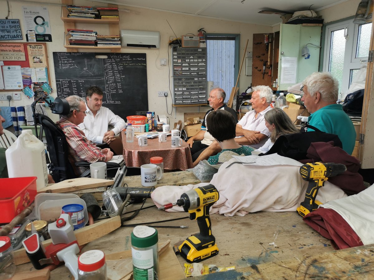 UKMensSheds's tweet photo. Thanks to @MelJStride MP and Secretary of State for Work and Pensions for the recent visit to Okehampton Men in Sheds. https://t.co/sKPwqvz0P8