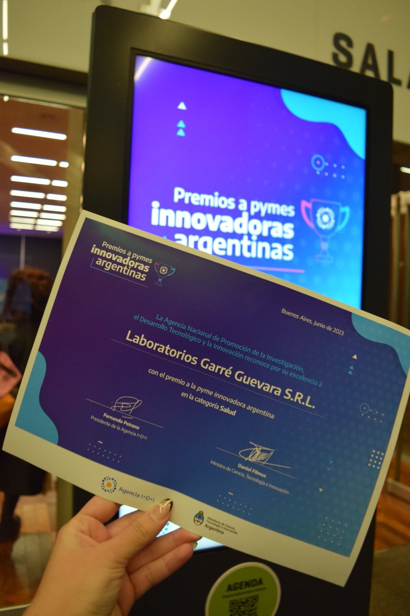 ECOHAIR_'s tweet photo. ¡RECIBIMOS EL PREMIO PYME 2023!

Laboratorios Garré Guevara recibe el Premio PyME Innovadora Argentina en la categoría "salud".

Agradecemos a la @agenciaidiar por el premio

¡Estamos muy contentos! https://t.co/KleX63itmP