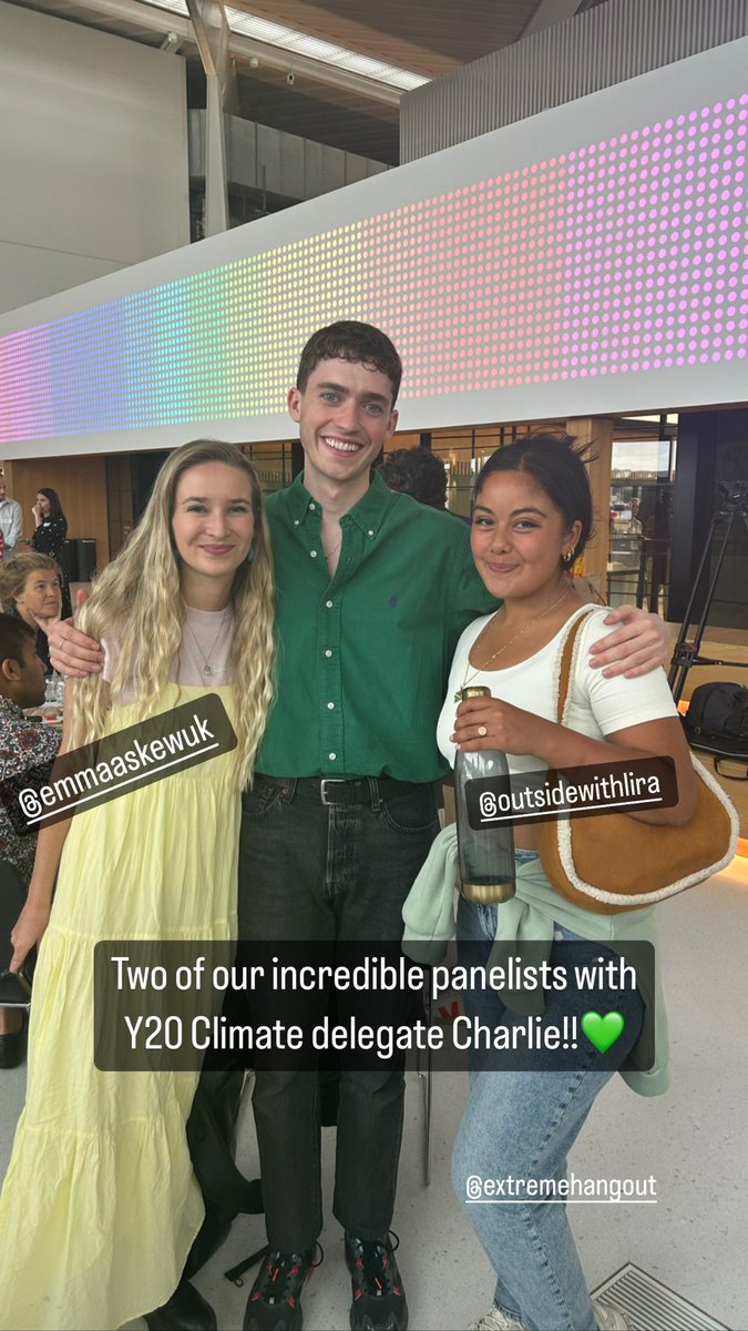 Y20 Climate delegate Charlie with two of our panelists!💚