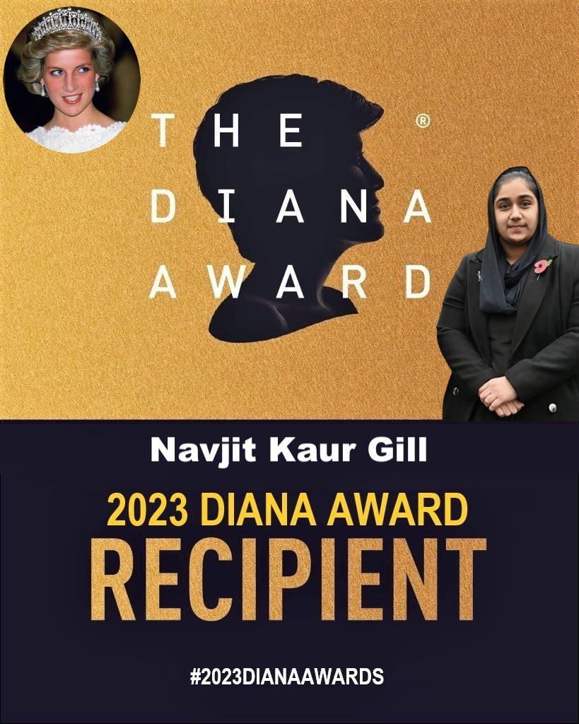 I’m proud to announce that I’m receiving a @DianaAward today for my mental health work! Watch the #2023DianaAwards ceremony to support me & other young visionaries and leaders today at 15:00 BST on the Diana Award YouTube channel #changemakers #inspiration #rolemodels #Motivation