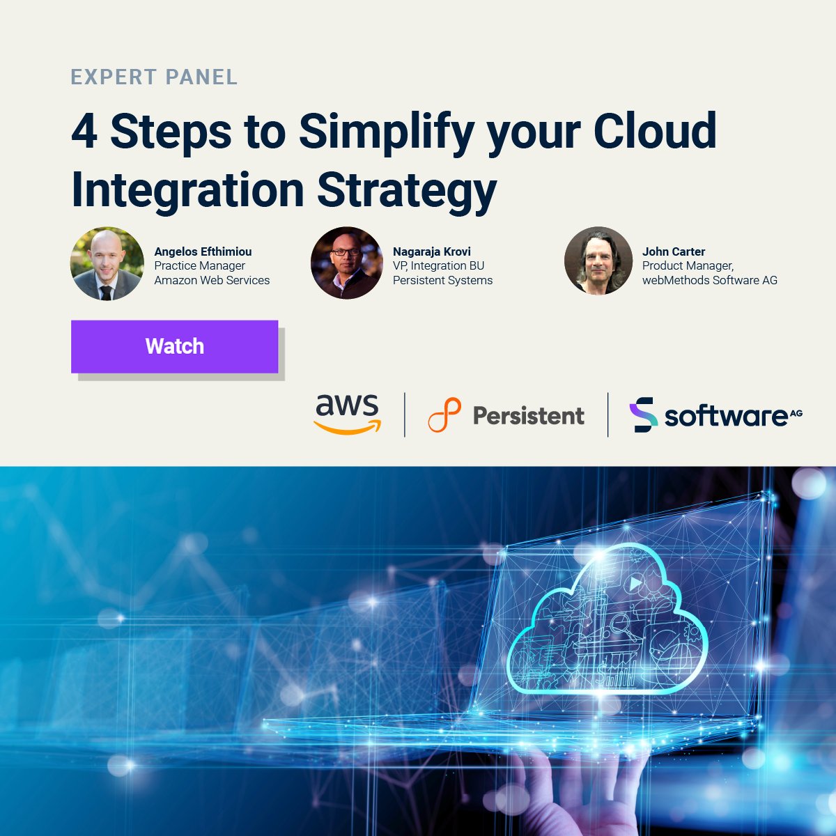 Get expert insights on how companies are finding new ways to conquer the complexities of integration as they move to the cloud. View the webinar: bit.ly/3q5nXLY

#AWS #webMethods