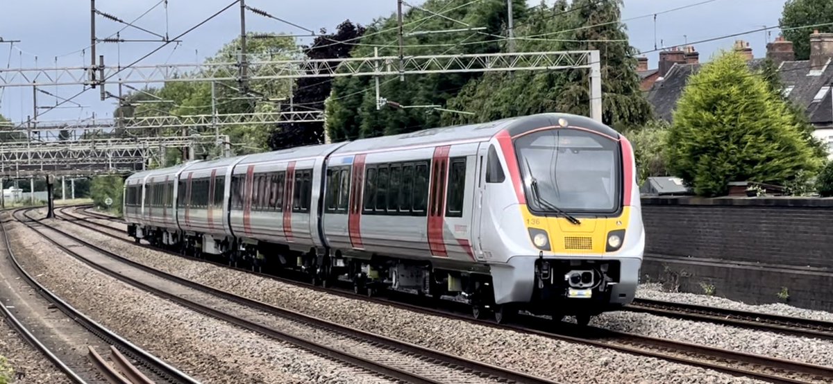 Hello from Atherstone 👋

Here is 720136 passing on its way to Rugby on a test run #Class720