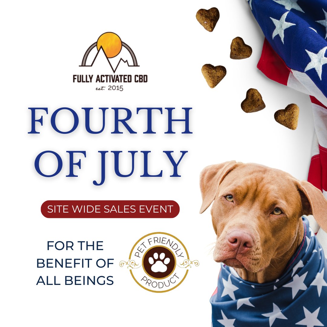 Fully_Activated's tweet image. Now through July 5th, our entire collection of high-quality CBD products is 40% off! Stock up on your favorite CBD oils, capsules, topicals, pet treats, and more!

fullyactivatedcbd.com

#fullyactivatedcbd #fullyactivated #cbd  #benefitsofcbd #cbdforpets  #cbdpets #pethealth