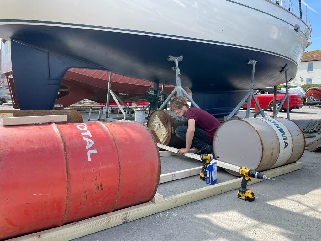 Can you tell what it is yet? 

Hint: It's one of the things that makes esteem so special. 

See Dylan and Ian's amazing creation in action the weekend after next at the Shoreham Raft Race on  
 Saturday the 8th July. We'll be racing at 3:45pm.