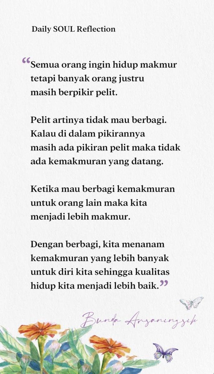 AG_BayuNugraha's tweet photo. [AThread] 1 Quote dari #MeditasiGuru Bunda @arsaningsih ini mengena banget dibatin saya.
Karena dulu saya pernah "pelit" menjalani hidup.
#KarmaReinkarnasi #MisteriSemesta #SpiritualModern #MeditasiOnline #MisteriMeditasi #SpiritualGaul https://t.co/olXEwDlm45