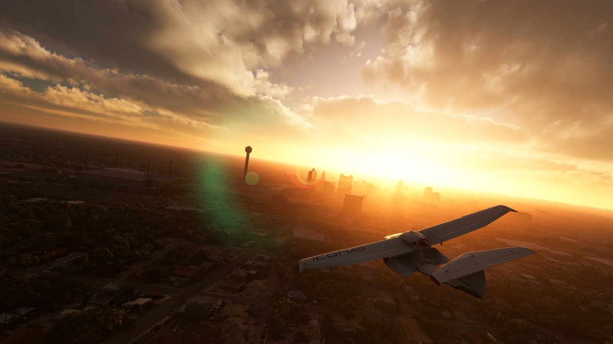 cmdrexorcist's tweet image. Evening flight over San Antonio, Texas in @MSFSofficial. #MSFS #MSFlightSim