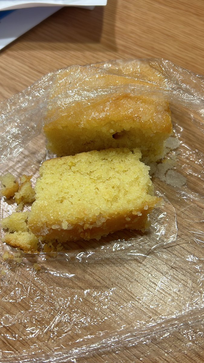 When your tutor class know you love Lemon Drizzle and they bring you a bit of cake on a Friday …. It’s a good day ! 👍🏻 thanks Brogan 😊